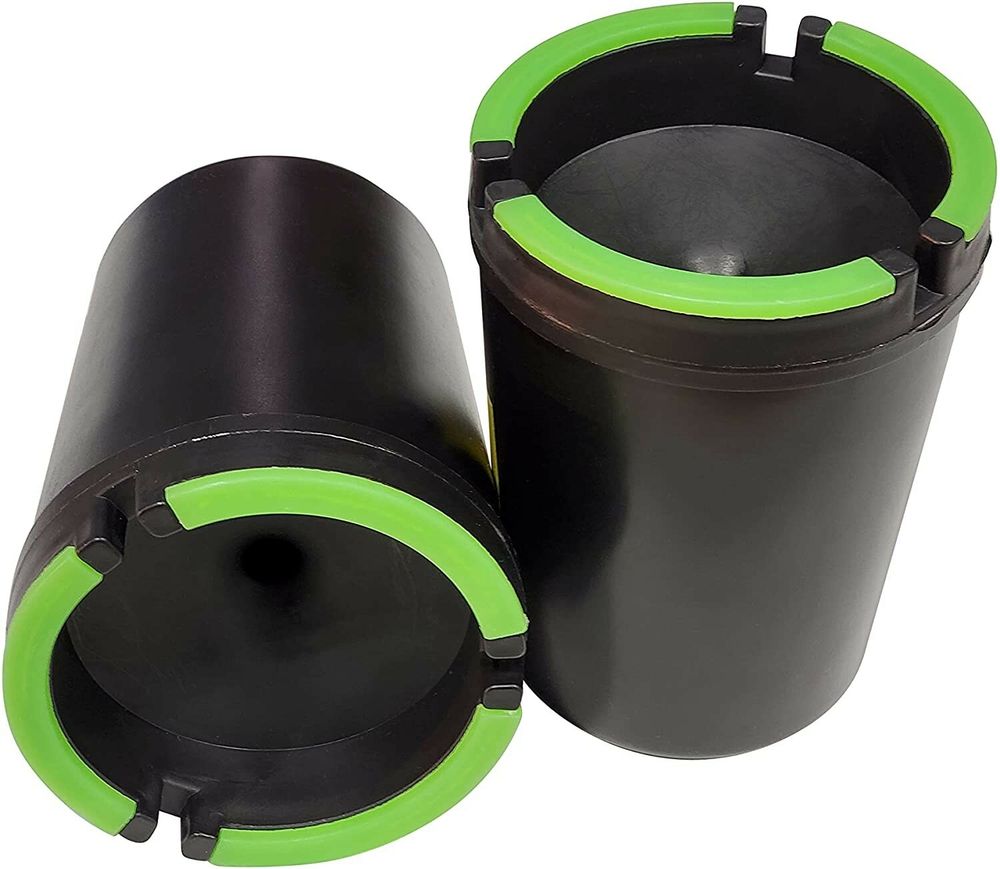 12ct. Glow In Dark Self Extinguishing Cigarette Cup Holder Car Ashtray In Colors