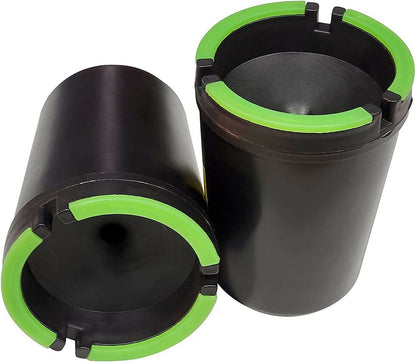 12ct. Glow In Dark Self Extinguishing Cigarette Cup Holder Car Ashtray In Colors