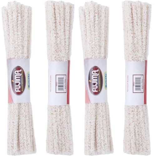 Fujima Pipe Cleaners, Hard Bristle, Extra Absorbent Cotton, White, 40 Count a Bundle, Pack of 48 Total 1920 Count