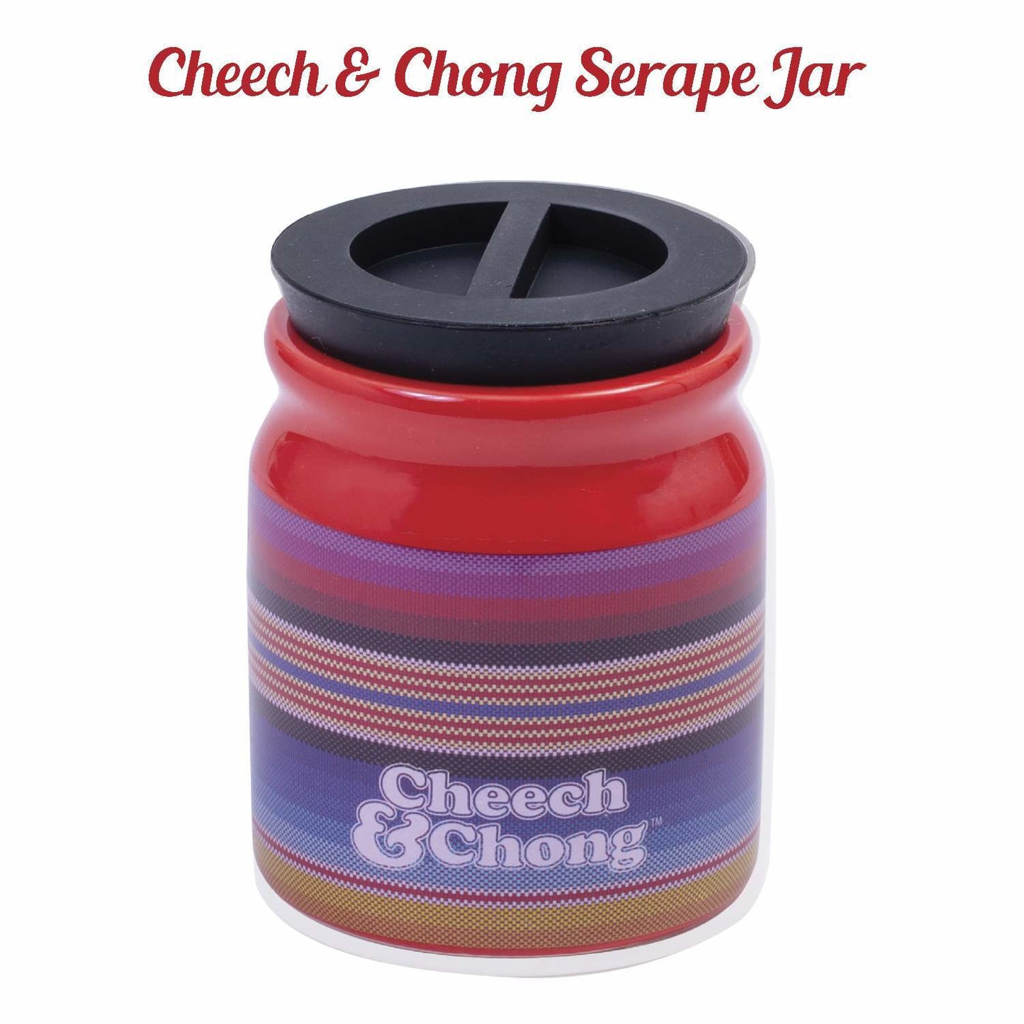 Cheech and Chong Ceramic Storage & Stash Jar for home and outdoor - | Storage Jars | Containers | Canisters - 3oz Stache Jar Design - White