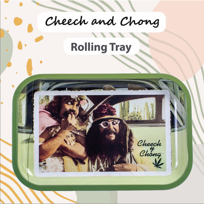 Cheech and Chong Premium Rolling Tray – Multi Functional Accessory to Help Roll your Herbs - Laughing Friends Design