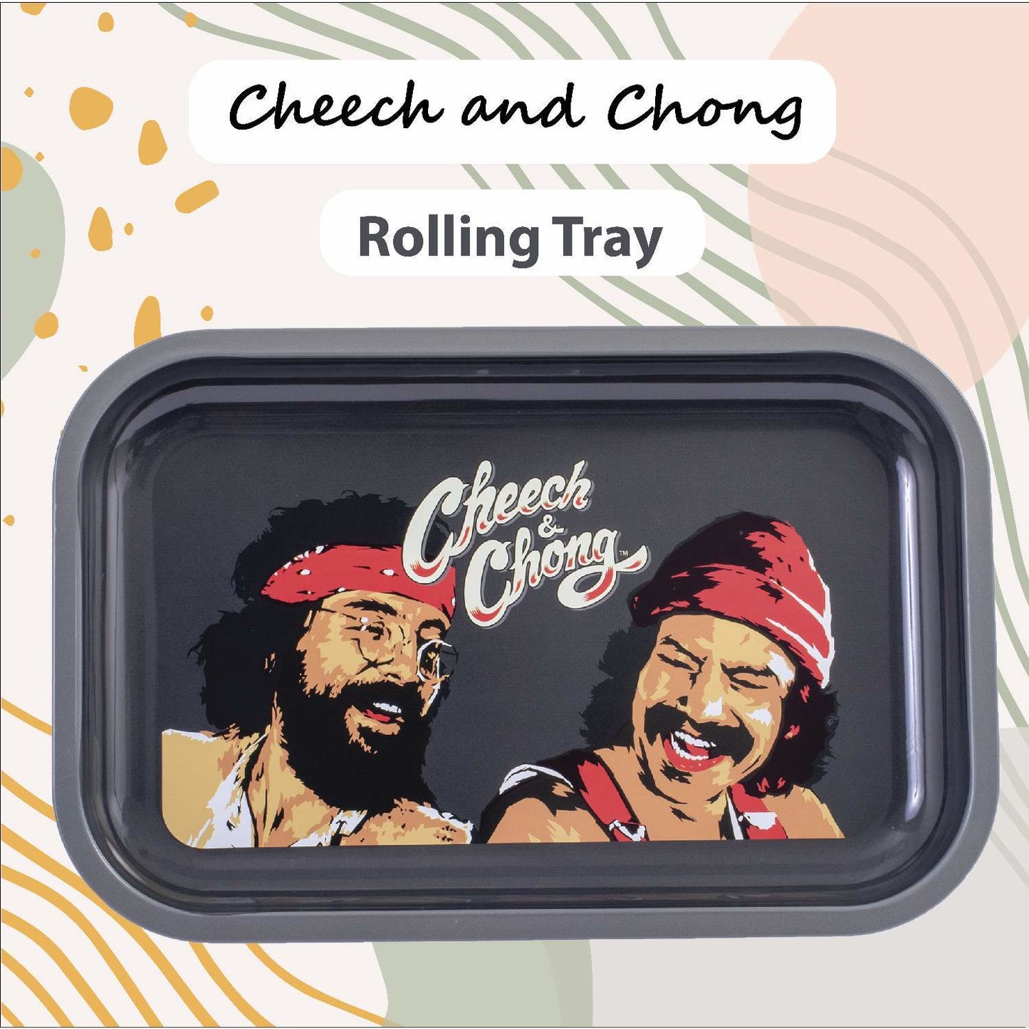 Cheech and Chong Premium Rolling Tray – Multi Functional Accessory to Help Roll your Herbs - Laughing Friends Design