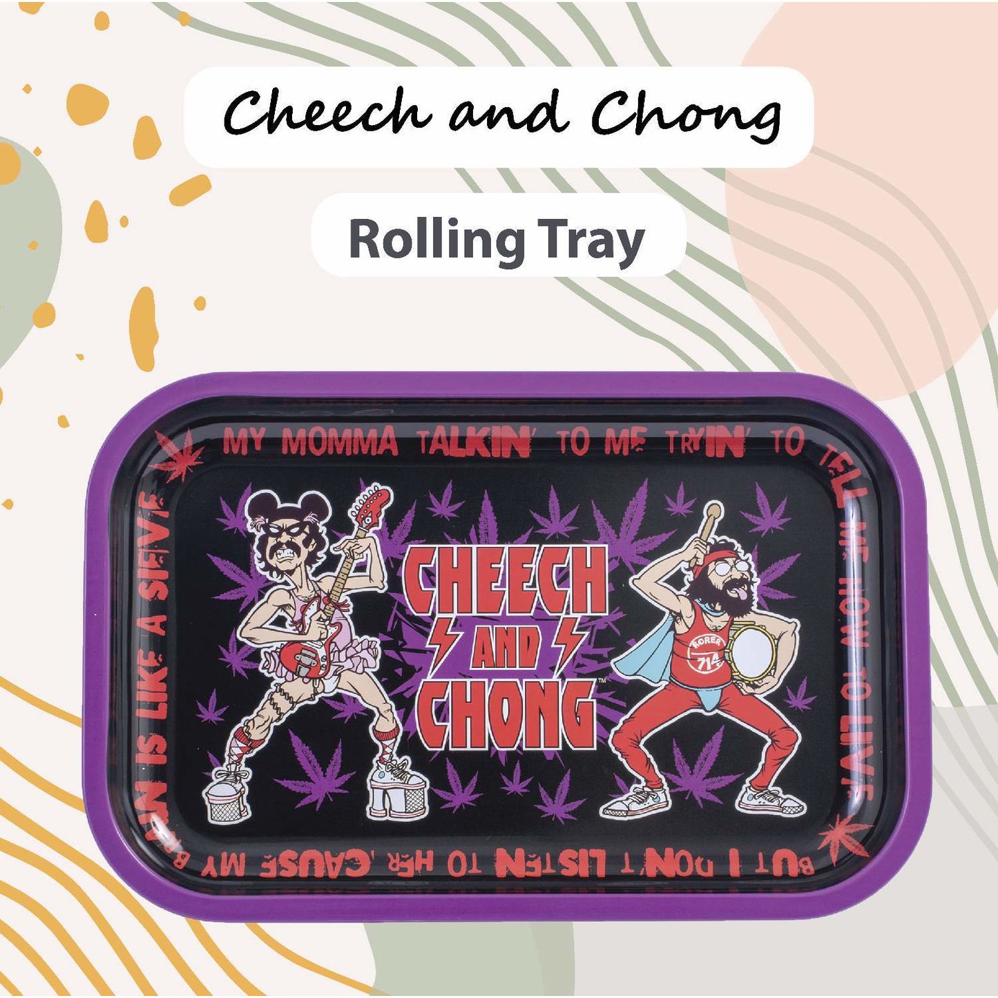 Cheech and Chong Premium Rolling Tray – Multi Functional Accessory to Help Roll your Herbs - Laughing Friends Design