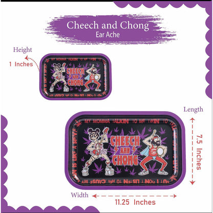 Cheech and Chong Premium Rolling Tray – Multi Functional Accessory to Help Roll your Herbs - Laughing Friends Design