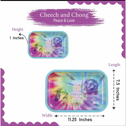 Cheech and Chong Premium Rolling Tray – Multi Functional Accessory to Help Roll your Herbs - Laughing Friends Design