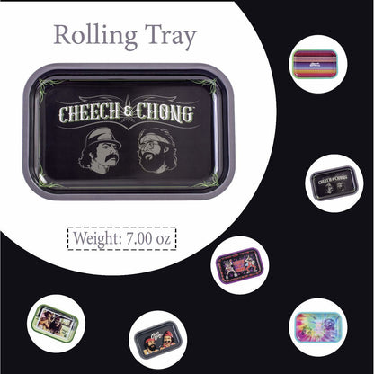 Cheech and Chong Premium Rolling Tray – Multi Functional Accessory to Help Roll your Herbs - Laughing Friends Design