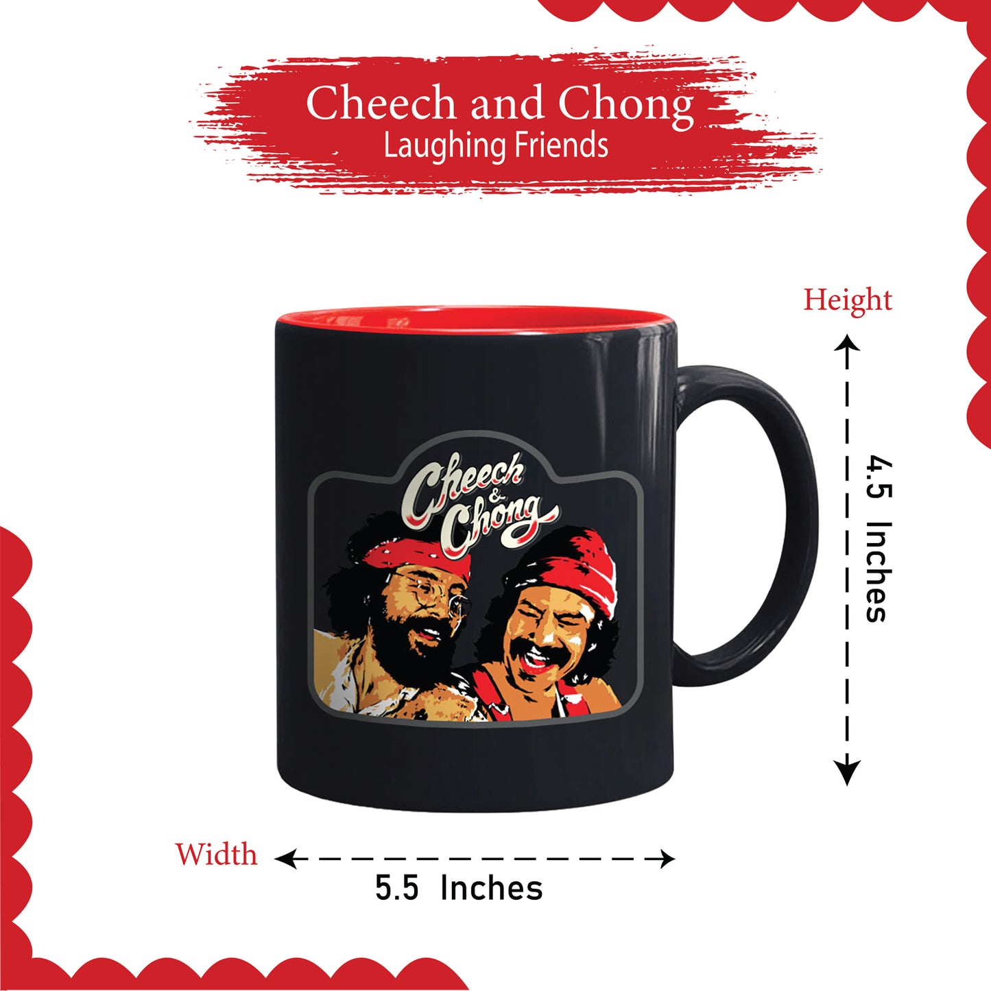 Cheech and Chong Dave's Coffee Mug - 50th Anniversary Special Edition Tea Mugs and Hot Chocolate, Beverages Mugs – Premium Quality Ceramic, Drinking Mug & Gift Box Set – 11 OZ Laughing Friends