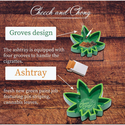 Cheech and Chong 50th Anniversary Leaf Icon Ashtrays