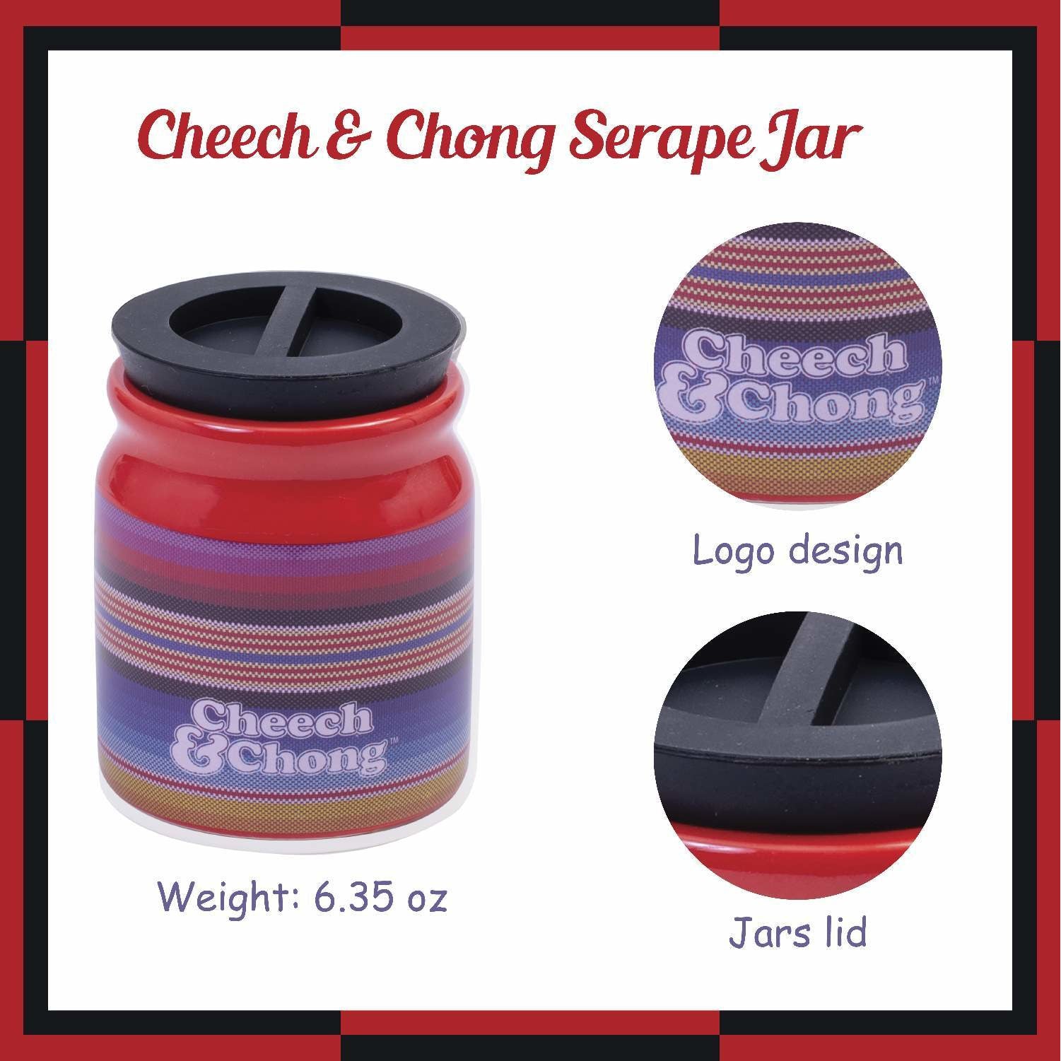 Cheech and Chong Ceramic Storage & Stash Jar for home and outdoor