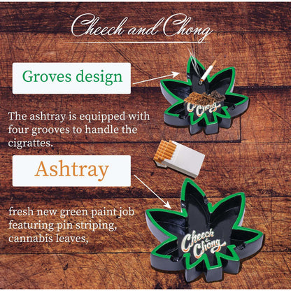 Cheech and Chong 50th Anniversary Leaf Icon Ashtrays