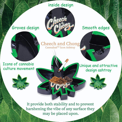 Cheech and Chong 50th Anniversary Leaf Icon Ashtrays