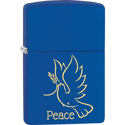 Zippo Windproof Metal Design Fire Lighter - Lifetime Refillable, Reusable Lighter for Smokers – Genuine Premium, Durable, Heavy Quality Chrome Finish Case - Peace Dove