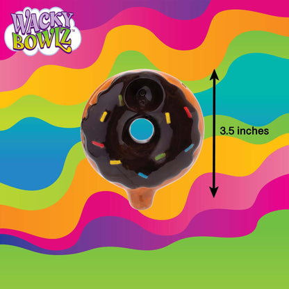 3.5" Chocolate Donut Ceramic Pipe - Wacky Bowlz