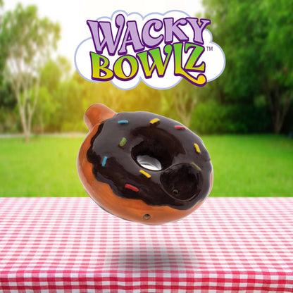 3.5" Chocolate Donut Ceramic Pipe - Wacky Bowlz