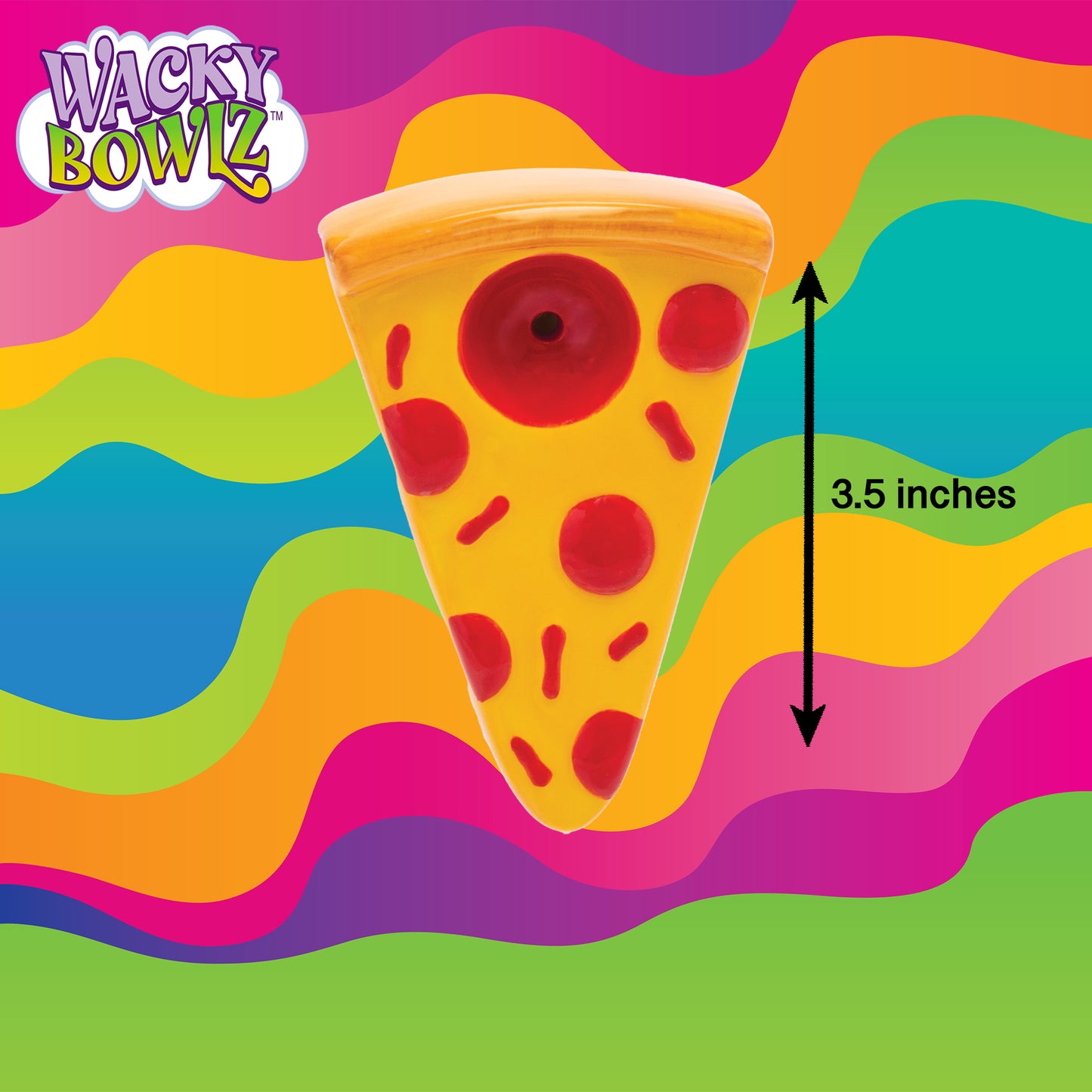 3.5" Pizza Slice Ceramic Pipe - Wacky Bowlz