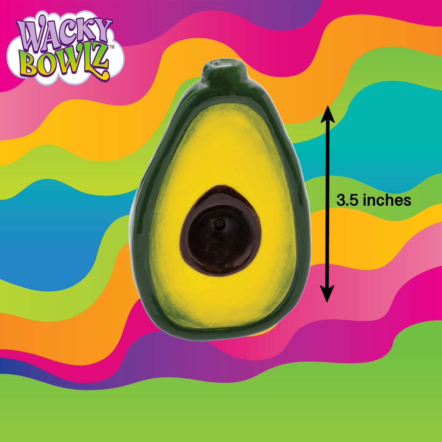 3.5" Avocado Ceramic Pipe - Wacky Bowlz