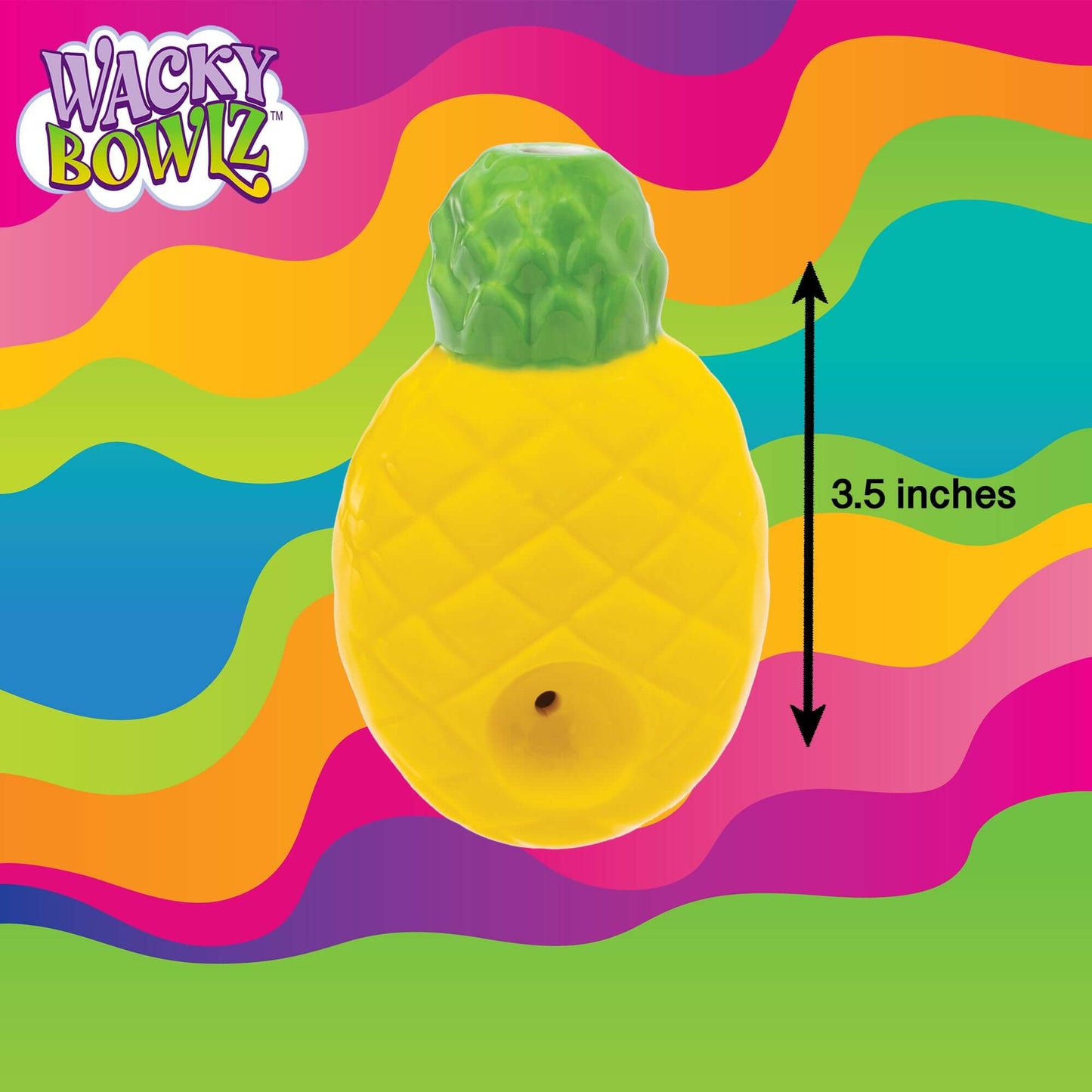 3.5" Pineapple Ceramic Pipe - Wacky Bowlz