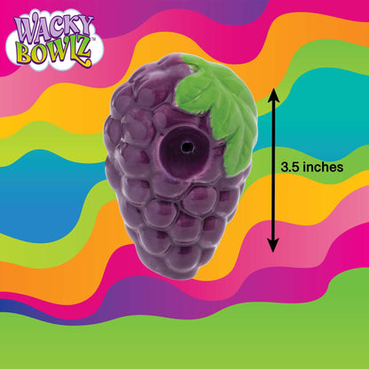 3.5" Grape Ceramic Pipe - Wacky Bowlz