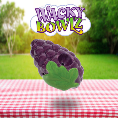 3.5" Grape Ceramic Pipe - Wacky Bowlz