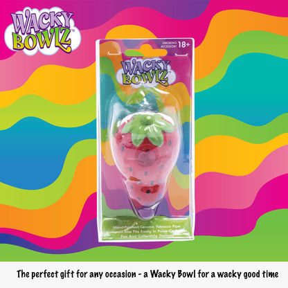 3.5" Strawberry Ceramic Pipe - Wacky Bowlz