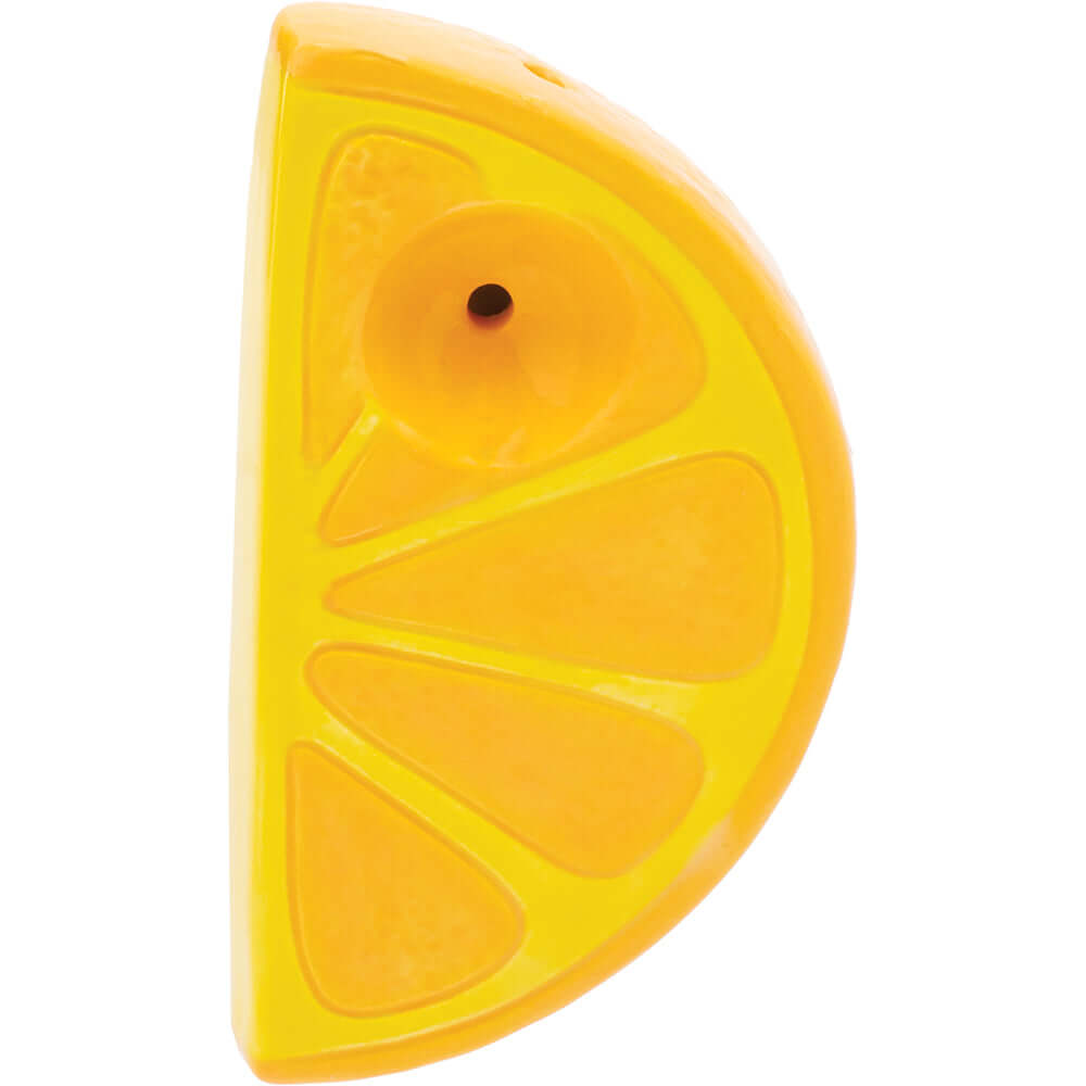 3.5" Orange Slice Ceramic Pipe - Wacky Bowlz