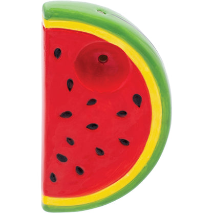 3.5" Watermelon Slice Ceramic Pipe - Wacky Bowlz