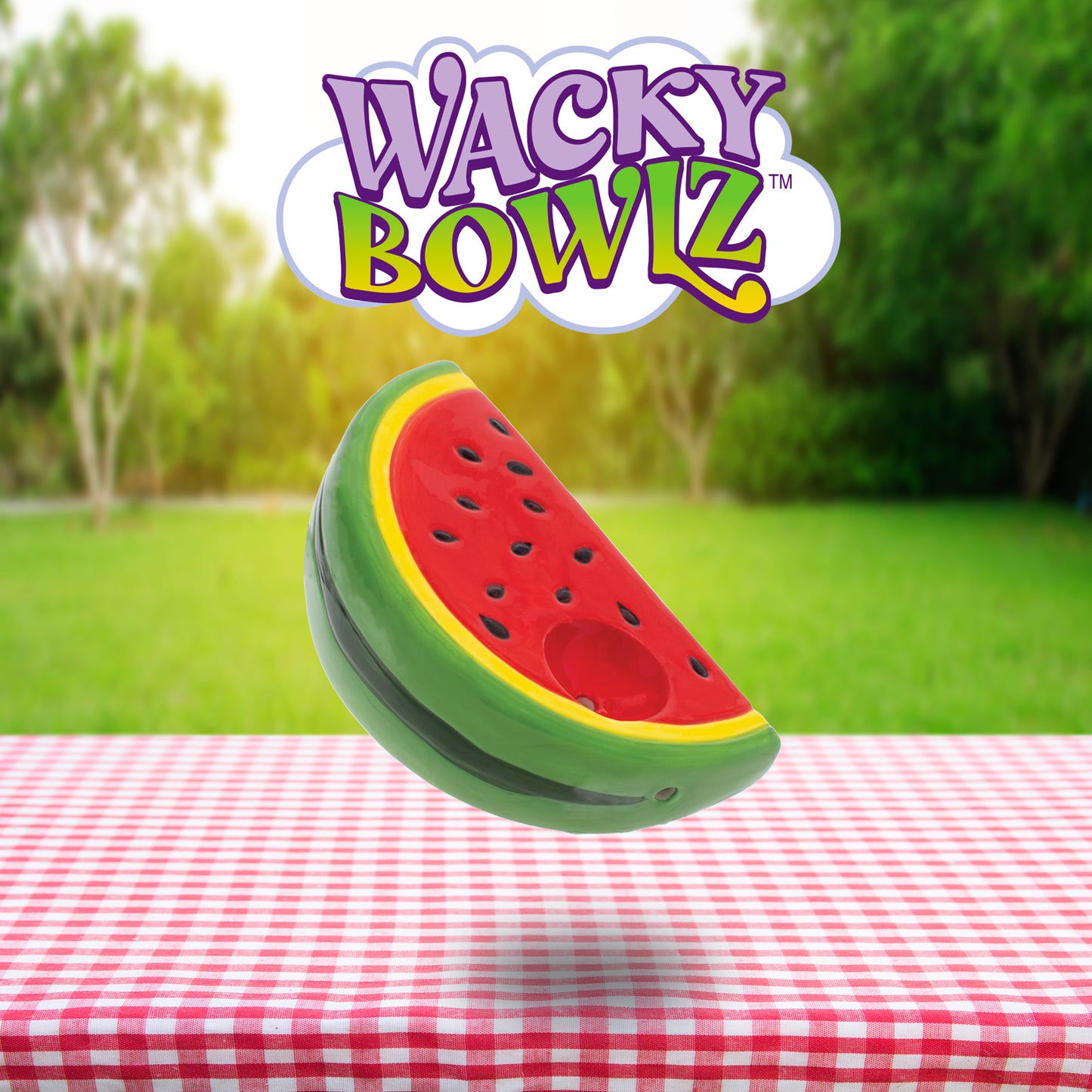 3.5" Watermelon Slice Ceramic Pipe - Wacky Bowlz