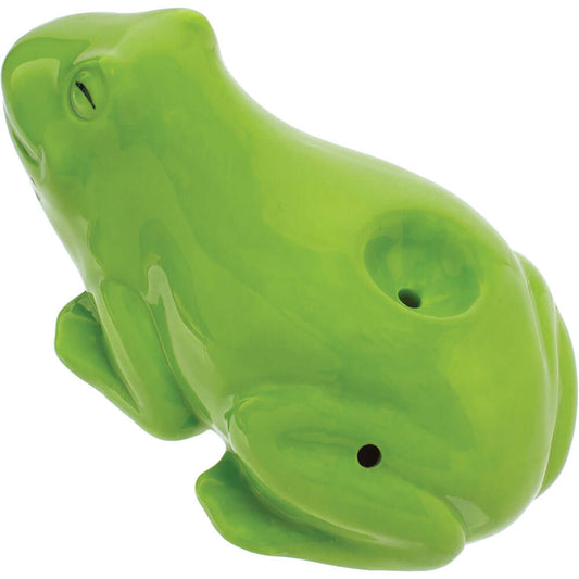 3.5" Frog Ceramic Pipe - Wacky Bowlz