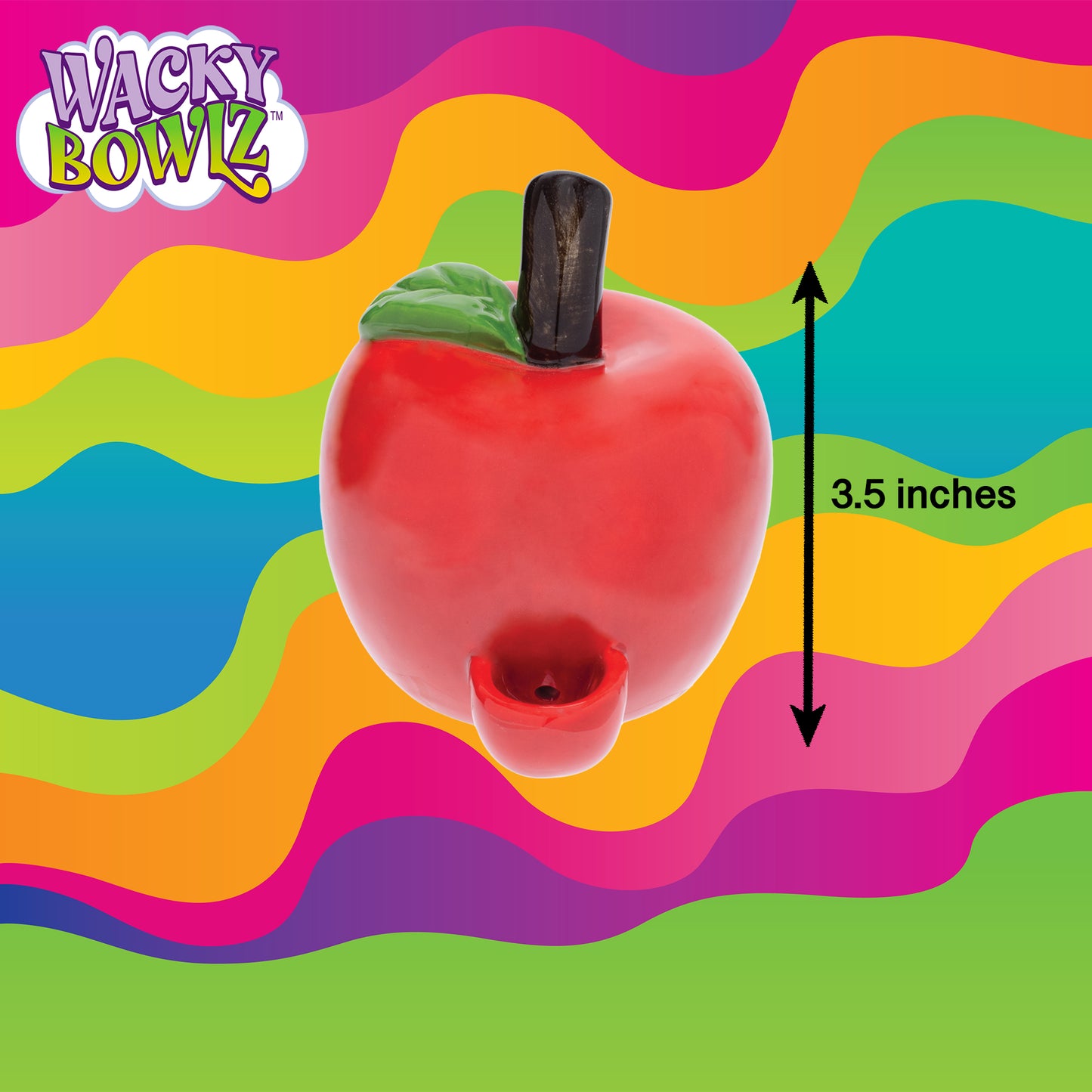 Large Apple Ceramic Pipe - Wacky Bowlz