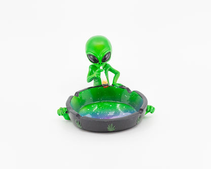 Alien Smoking A Joint Green Novelty Ashtray Marijuana Weed