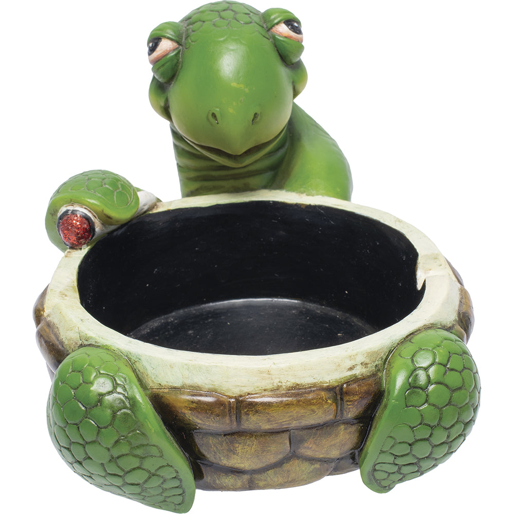 5" Stoned Turtle Ashtray: Handcrafted, Fun and Unique Polystone Ashtray for Indoor/Outdoor Use