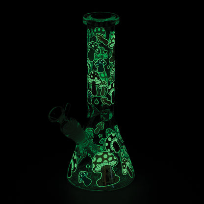 9.5in Widemouth Beaker Pipe - Glow in Dark