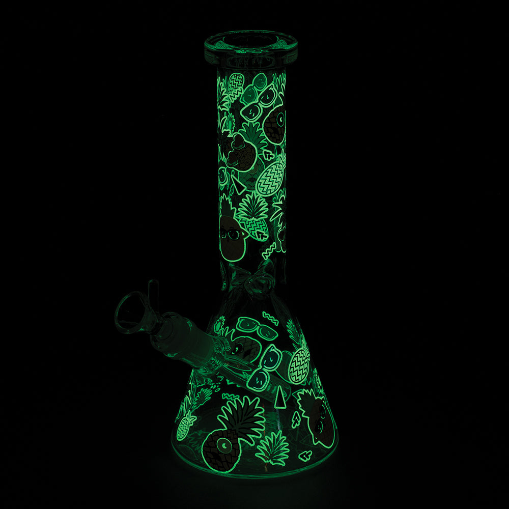 9.5in Widemouth Beaker Pipe - Glow in Dark