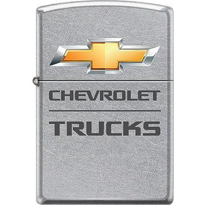 Zippo Windproof Metal Design Fire Lighter - Lifetime Refillable, Reusable Lighter for Smokers – Genuine Premium, Durable, Heavy Quality Chrome Finish Case - Chevrolet Trucks