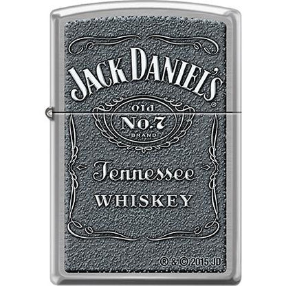 Zippo Windproof Metal Design Fire Lighter - Lifetime Refillable, Reusable Lighter for Smokers – Genuine Premium, Durable, Heavy Quality Chrome Finish Case - Jack Daniel's Tennessee Whiskey