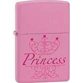 Zippo Windproof Metal Design Fire Lighter - Lifetime Refillable, Reusable Lighter for Smokers – Genuine Premium, Durable, Heavy Quality Chrome Finish Case - Pink Princess Crown