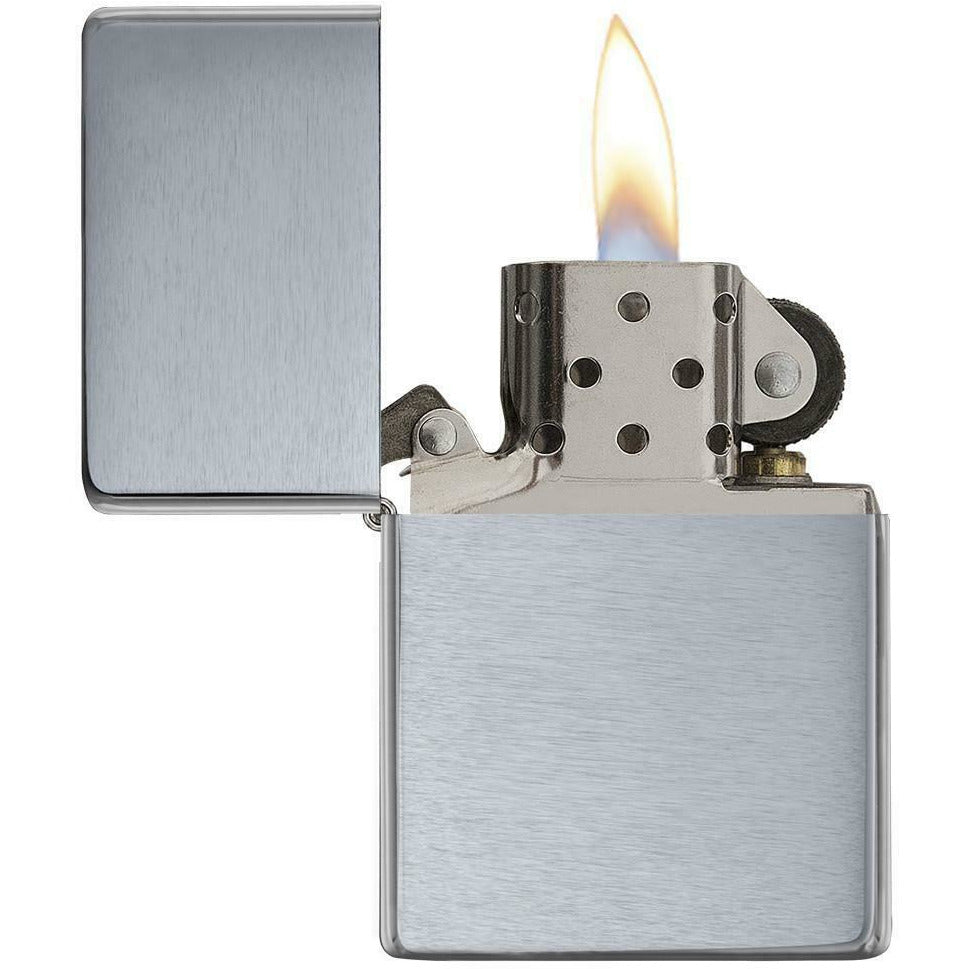 Zippo Windproof Metal Design Fire Lighter - Lifetime Refillable, Reusable Lighter for Smokers – Genuine Premium, Durable, Heavy Quality Chrome Finish Case - Grey & Black Wolf on Snow-Covered Rock