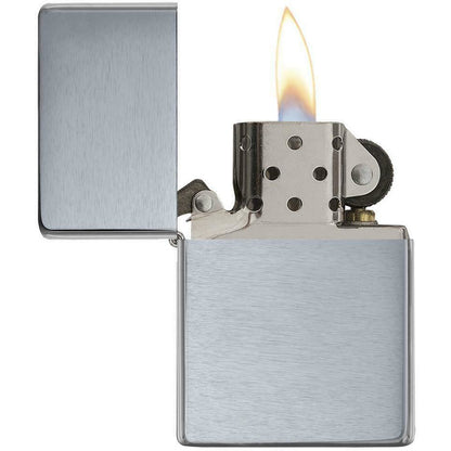 Zippo Windproof Metal Design Fire Lighter - Lifetime Refillable, Reusable Lighter for Smokers – Genuine Premium, Durable, Heavy Quality Chrome Finish Case - Police Badge and Equipment