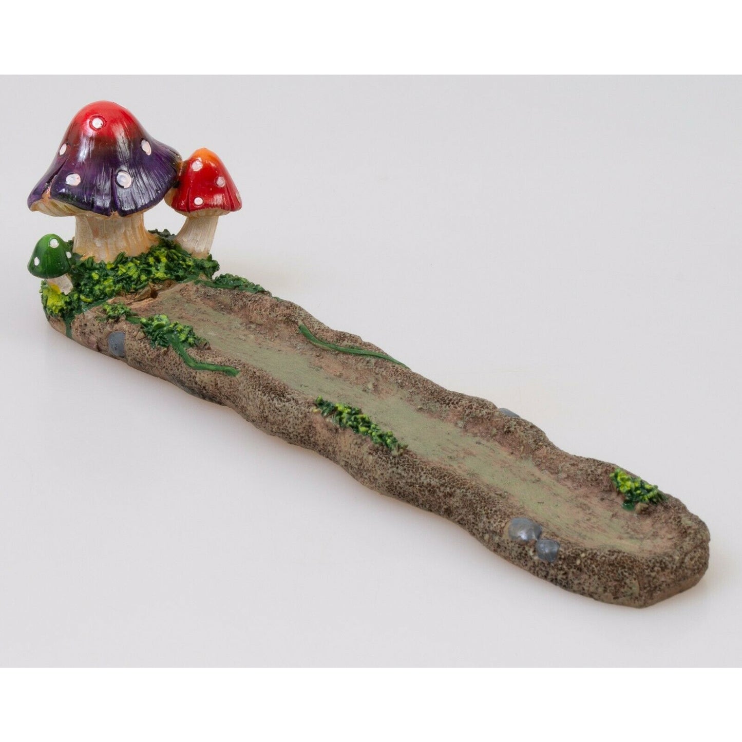 Poly Resin Incense Stick Burner Boat Mushroom for Meditation Yoga, Aromatherapy, Home Fragrance, Birthday Housewarming Gifts, Display Stand Figurine Scary Fantasy Halloween Decorations