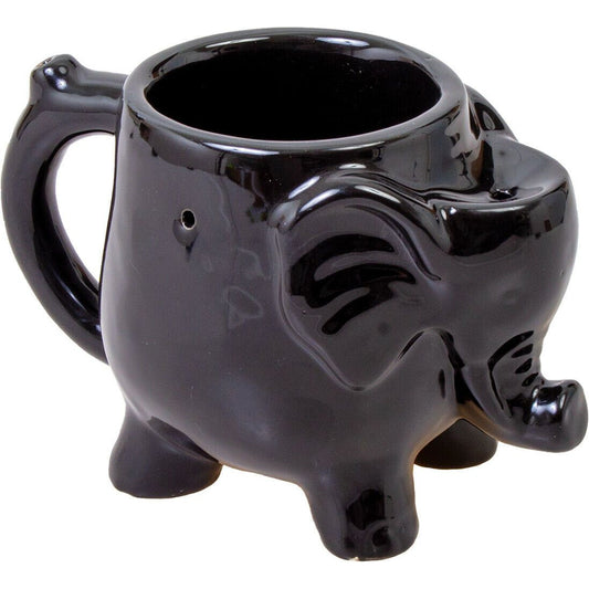 Elephant Shape Ceramic Coffee Cup Shape Water Pipe Mug