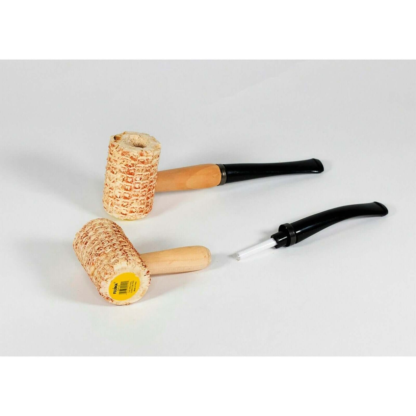 2pc. Straight Curved Large Corn Cob Tobacco Pipe Large Corn Cob Smoking Pipe