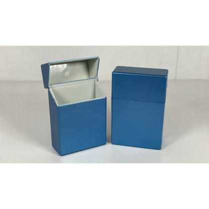 Top Flip Open Cigarette Cases with Divider Pack of 12 - King's Size Mix Metallic Color Cigarette Holder - Compact and Portable - Durable Hard Plastic Box with Flip Open Lid - Crush-Proof & Sturdy