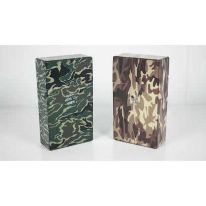 Push Open Plastic Cigarette Cases Pack of 12 - 100mm Size Camouflage Design Glow in Dark Cigarette Holder - Compact and Portable - Durable Hard Plastic Box with Push Open Lid - Crush-Proof & Sturdy