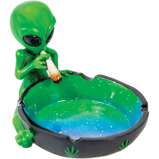 Alien Smoking A Joint Green Novelty Ashtray Marijuana Weed