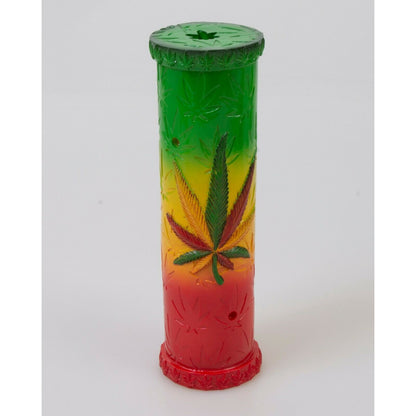 Rasta Colored Leaf Smoking Tower Incense Burner for Meditation Yoga, Aromatherapy, Home Fragrance, Birthday Housewarming Gifts, Display Stand Figurine Scary Fantasy Halloween Decorations