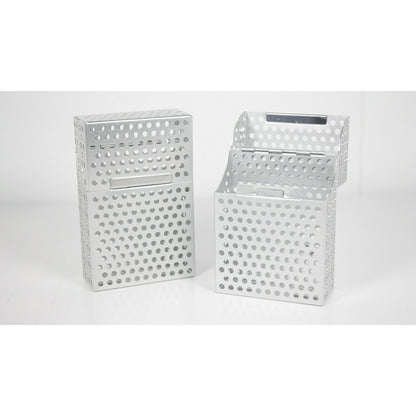 Push Open Aluminum Cigarette Cases Pack of 12 - King's Size See Thru Aluminum Cigarette Holder - Compact and Portable - Durable Hard Aluminum Box with Push Open Lid - Crush-Proof & Sturdy