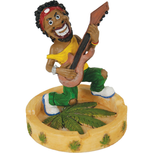Rasta Jamaican Man with Guitar Polyresin Cigarette Ashtray - Individualized Popular Home Office Ashtray Personality Trend Modern Home Tea Table Ashtray Ornaments Bar Ashtray