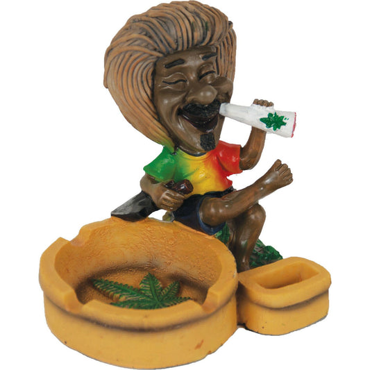 Rasta Jamaican Man with Washtub Polyresin Cigarette Ashtray - Individualized Popular Home Office Ashtray Personality Trend Modern Home Tea Table Ashtray Ornaments Bar Ashtray