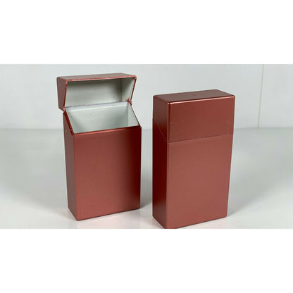 Top Flip Open Cigarette Cases Pack of 12 - 100mm Size Mix Metallic Color Cigarette Holder - Compact and Portable - Durable Hard Plastic Box with Flip Open Lid - Crush-Proof & Sturdy