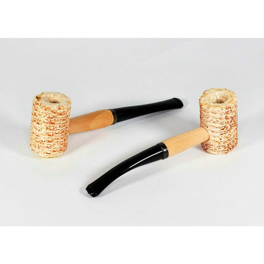 2pc. Straight Curved Large Corn Cob Tobacco Pipe Large Corn Cob Smoking Pipe